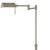 61" Nickel Metal Adjustable Swing Arm Floor Lamp With Gray Shade 61" Nickel Metal Adjustable Swing Arm Floor Lamp With Gray Shade