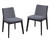 Set of Two Charcoal and Black Fabric Dining Side Chairs Set of Two Charcoal and Black Fabric Dining Side Chairs