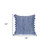 18" Blue and White Weave Cotton Throw Pillow With Pom Poms 18" Blue and White Weave Cotton Throw Pillow With Pom Poms