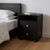 22" Black Wood Two Drawer Nightstand 22" Black Wood Two Drawer Nightstand