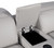Light Gray Italian Leather Power Reclining Curved Five Piece Corner Sectional With Console