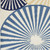 8' Blue And Ivory Geometric Runner Rug