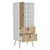 20" White and Natural Two Drawer Chest 20" White and Natural Two Drawer Chest