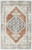 2' X 4' Gray And Orange Floral Medallion Distressed Washable Area Rug 2' X 4' Gray And Orange Floral Medallion Distressed Washable Area Rug