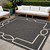 7' Onyx And White Square Geometric Handmade Indoor Outdoor Area Rug 7' Onyx And White Square Geometric Handmade Indoor Outdoor Area Rug