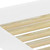 White Solid Wood Full Bed Frame