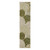 8' Ivory Green And Dark Green Floral Indoor Outdoor Runner Rug