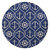 7' Navy Blue Round Nautical Handmade Indoor Outdoor Area Rug 7' Navy Blue Round Nautical Handmade Indoor Outdoor Area Rug