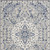 5' X 7' Gray Beige And Blue Floral Area Rug
