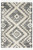 5' X 8' Ivory And Gray Geometric Shag Non Skid Area Rug 5' X 8' Ivory And Gray Geometric Shag Non Skid Area Rug