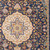 8' X 10' Blue And Yellow Floral Medallion Area Rug