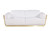 Three Piece White Italian Leather Six Person Seating Set Three Piece White Italian Leather Six Person Seating Set