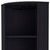 71" Black Wood Corner Bar Cabinet 71" Black Wood Corner Bar Cabinet