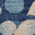 5' Navy Blue and Beige Botanical Leaves Round Rug