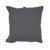 Set of Two Dark Gray Diamond Cotton Throw Pillow With Fringe