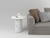 16" White Marble and Wood Round Pedestal End Table 16" White Marble and Wood Round Pedestal End Table