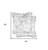 18" X 18" X 5" Gradient Gray Faux Fur  2Pack Pillow