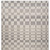 7' X 10' Gray and Beige Checkered Distressed Area Rug