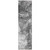 8' Runner Gray Abstract Washable Non Skid Indoor Outdoor Runner Rug