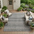 8' X 10' Gray Striped Washable Non Skid Indoor Outdoor Area Rug 8' X 10' Gray Striped Washable Non Skid Indoor Outdoor Area Rug