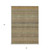 3' X 5' Khaki Striped Washable Non Skid Indoor Outdoor Area Rug