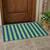 2' X 3' Navy Blue Striped Washable Non Skid Indoor Outdoor Area Rug 2' X 3' Navy Blue Striped Washable Non Skid Indoor Outdoor Area Rug