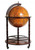 22" Brown Solid Wood Round Rolling Bar Cart 22" Brown Solid Wood Round Rolling Bar Cart