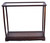 13" Dark Brown And Clear Glass Standard Display Stand 13" Dark Brown And Clear Glass Standard Display Stand