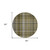 8' X 8' Green Beige and Gray Round Plaid Washable Non Skid Indoor Outdoor Area Rug