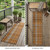 2' X 8' Orange Brown and Gray Plaid Washable Non Skid Indoor Outdoor Area Rug