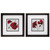 12" X 12" Brushed Silver Frame Red Poppy (Set Of 2) 12" X 12" Brushed Silver Frame Red Poppy (Set Of 2)
