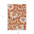 3' X 5' Rust and Ivory Floral Washable Non Skid Indoor Outdoor Area Rug