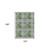 10' X 14' Blue and Green Floral Medallion Washable Non Skid Indoor Outdoor Area Rug