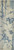 8' Ivory And Blue Floral Non Skid Runner Rug