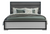 Gray Ribbed Texture Wood And Upholstery Full Bed Frame Gray Ribbed Texture Wood And Upholstery Full Bed Frame