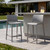 Set of Two 26" Gray Heavy Duty Plastic Low Back Outdoor Counter Height Bar Chairs Set of Two 26" Gray Heavy Duty Plastic Low Back Outdoor Counter Height Bar Chairs