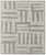 6' X 9' Gray and Ivory Wool Geometric Hand Woven Area Rug