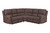 Brown Polyester Blend Reclining U Shaped Three Piece Corner Sectional Brown Polyester Blend Reclining U Shaped Three Piece Corner Sectional