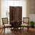 67" Brown Wood Folding Three Panel Screen Room Divider 67" Brown Wood Folding Three Panel Screen Room Divider
