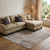 8' X 10' Ivory Brown and Taupe Abstract Power Loom Area Rug