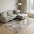 12' X 15' Ivory Gray and Brown Geometric Power Loom Area Rug