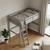 Gray Slat Solid Wood Twin Loft Bed Gray Slat Solid Wood Twin Loft Bed