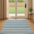 6' Navy Blue And Ivory Geometric Runner Rug 6' Navy Blue And Ivory Geometric Runner Rug