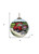 Just Married Hand Painted Red Green And White Glass Ball Ornament
