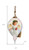 Winter Angel Hand Painted White And Gold Glass Finial Ornament