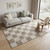 5' X 8' Beige and Brown Checkered Area Rug 5' X 8' Beige and Brown Checkered Area Rug
