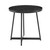 21.66" X 21.66" X 22.05" Round Side Table In Black Ash Wood And Black