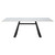 79" White and Black Sintered Stone and Steel Double Pedestal Base Dining Table
