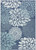 4' X 6' Navy Blue Floral Indoor Outdoor Area Rug