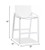 28" White Iron and Stainless Steel Counter Height Bar Chair 28" White Iron and Stainless Steel Counter Height Bar Chair